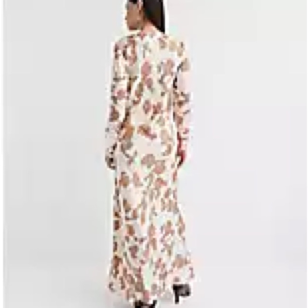 LOFT Floral V-Neck Bias Maxi Dress
